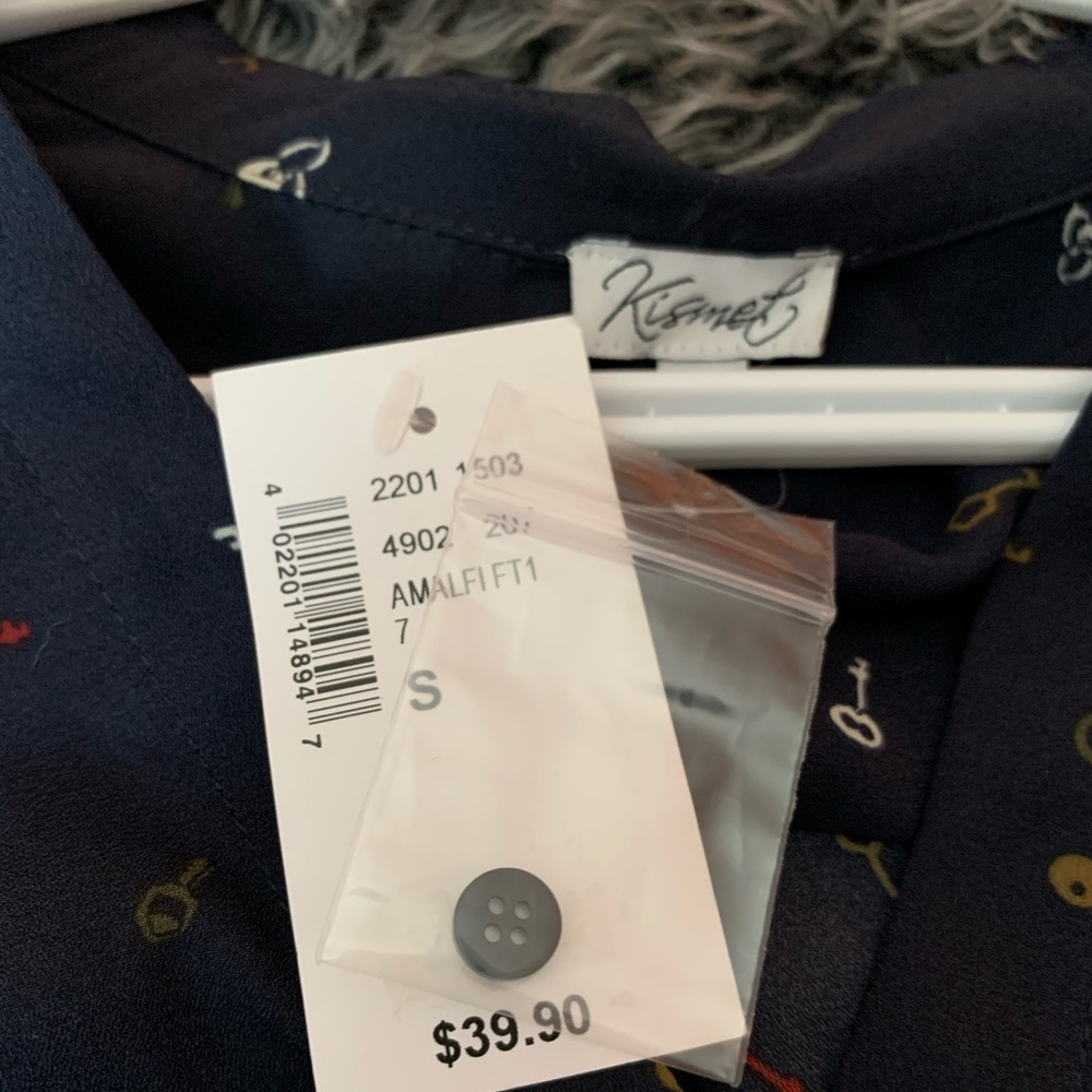 Sheer button front blouse - Picture 4 of 5